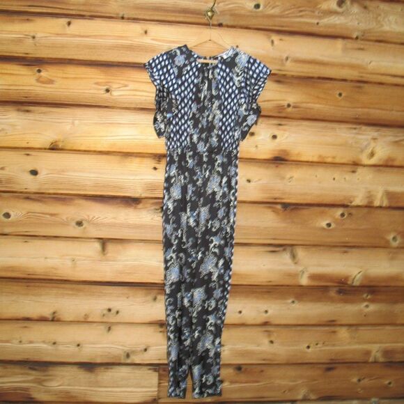 Rebecca Taylor Silk Blend Paisley Jumpsuit - Picture 3 of 10